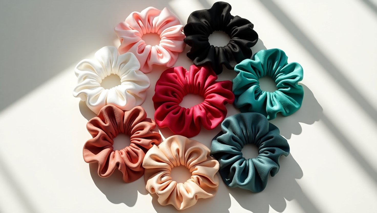 Stylish Silk Scrunchies Bundle for Girls 6 Stylish Silk Scrunchies Bundle for Girls - Image 6